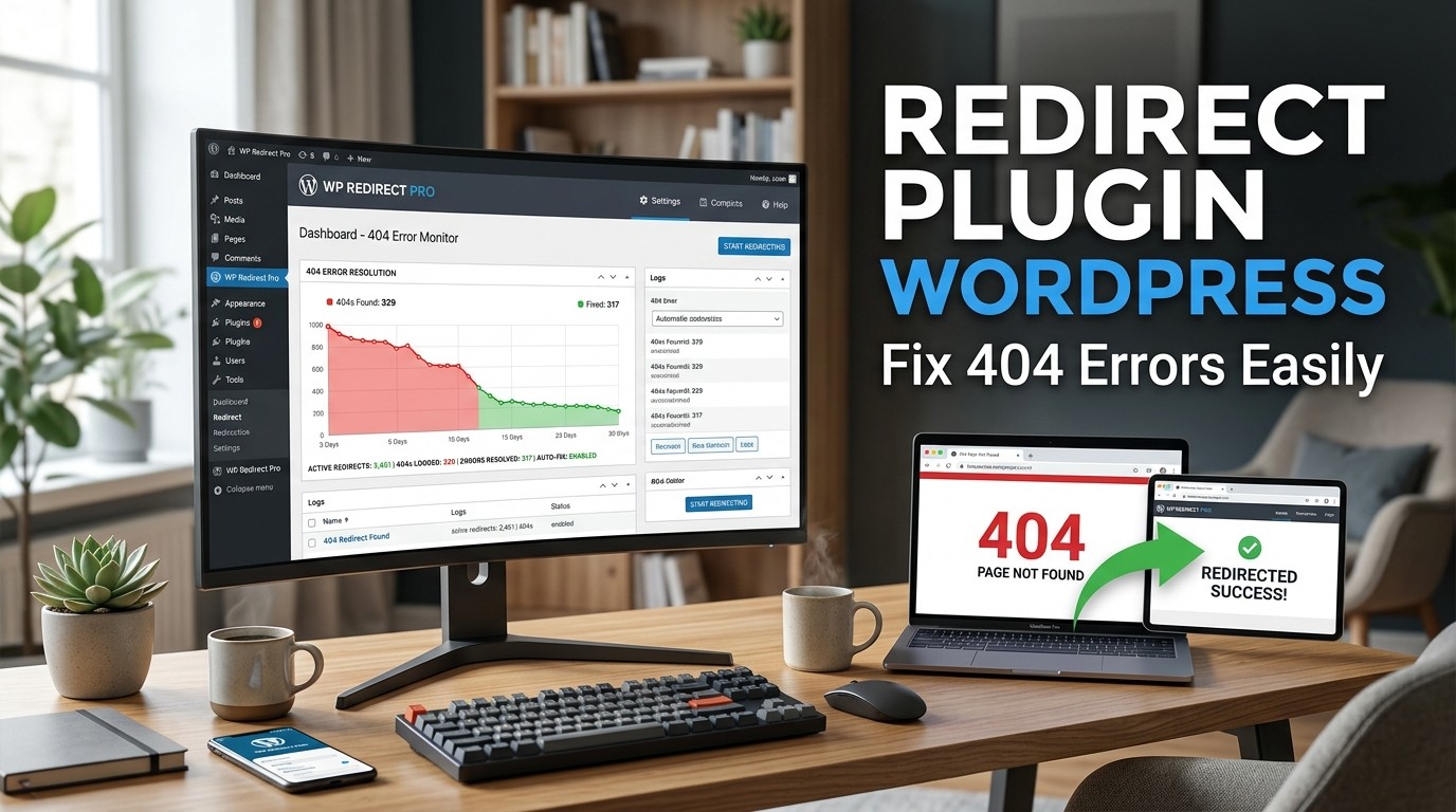 Redirect Plugin WordPress : Fix 404 Errors Easily